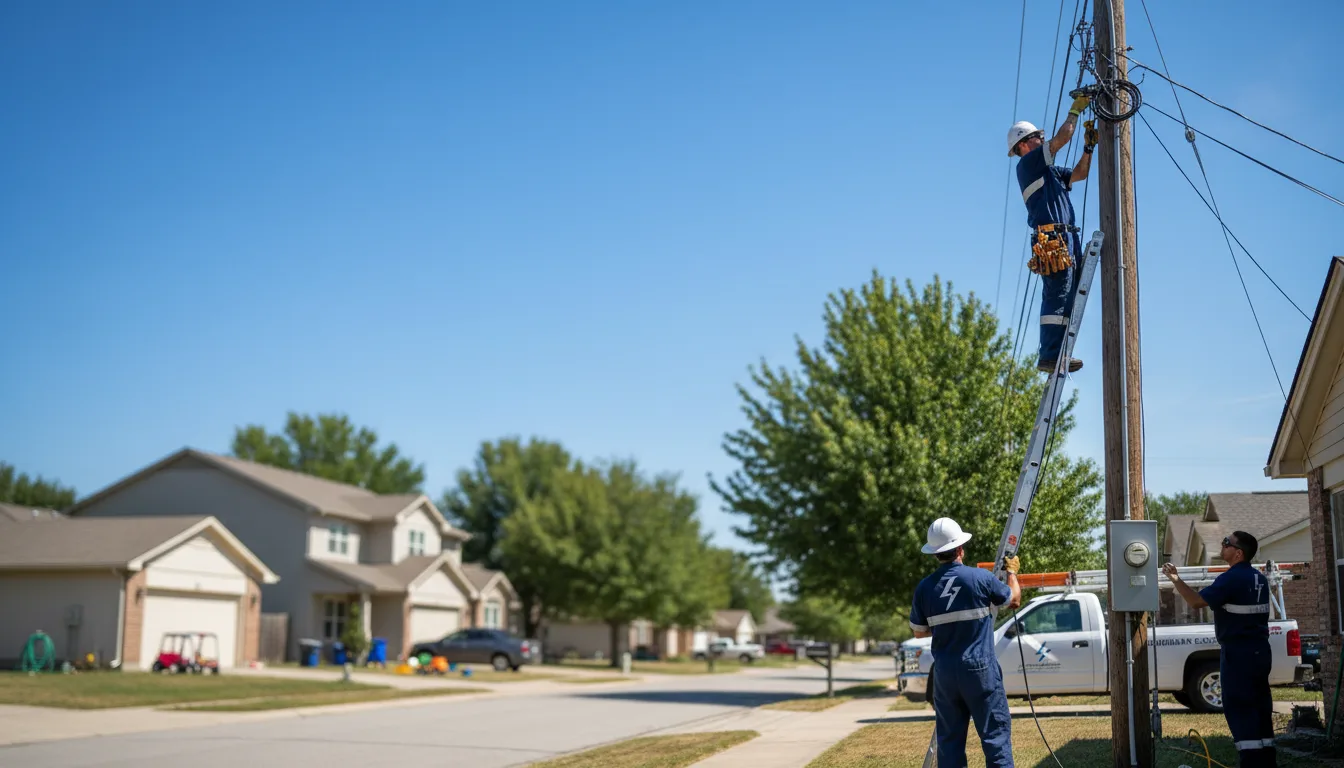 Residential electrician providing installation services in Brookland, AR